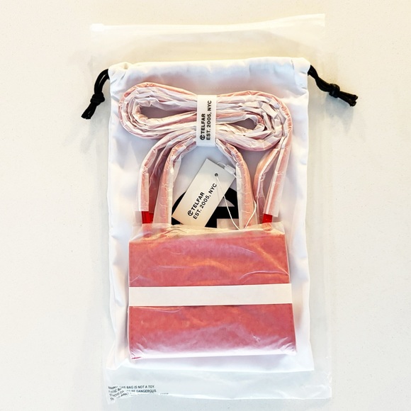 NWT Telfar Small Red Patent Bag - Picture 5 of 10